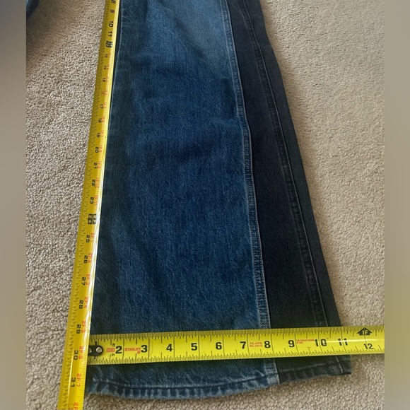 Veronica Beard Jeans Taylor WideLeg High Rise 2 Tone Blue Moon 26 ALTERED TO 24 - Picture 10 of 15